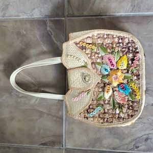 Vintage straw purse